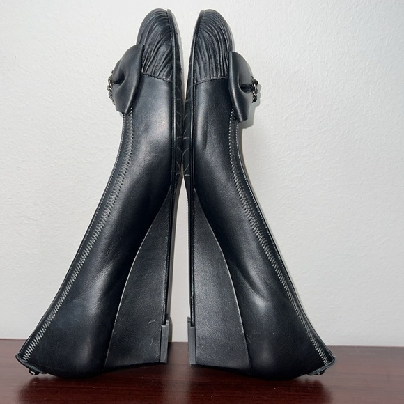 Stuart Weitzman Suede Black Leather Bow Pumps - Picture 9 of 13